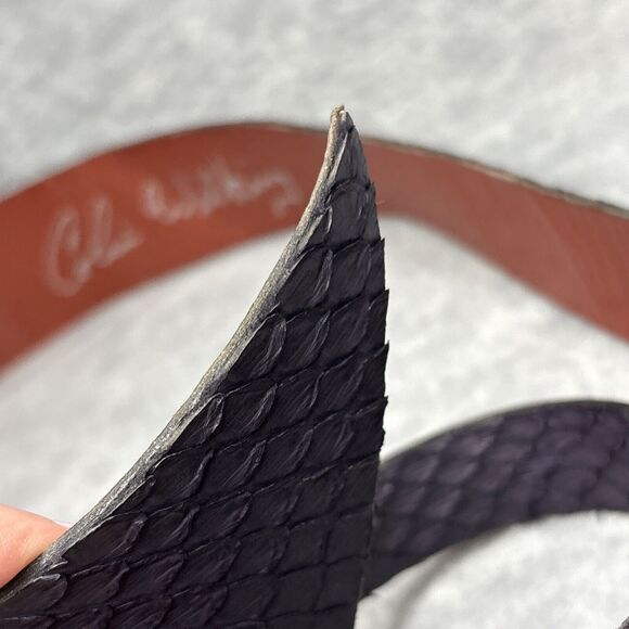 Brutalist Belt Buckle Colin Wilking Snake Asymmetrical Purple Dragon Vintage 70s - Picture 12 of 16